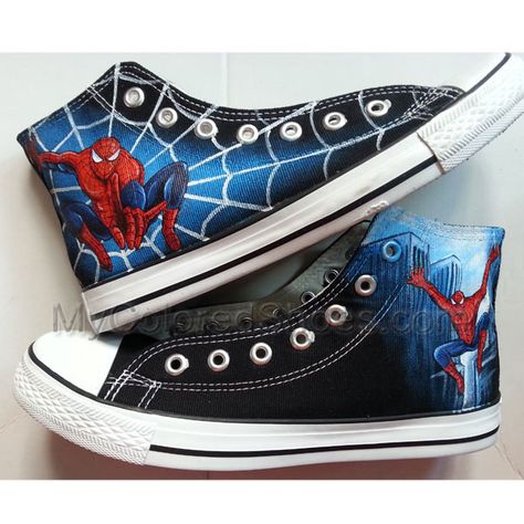 Spiderman Converse, Shoes Spiderman, Spider Man Shoes, Spiderman Hand, Best Presents For Men, Marvel Merch, Spider Man Spider, Marvel Shoes, Marvel Jewelry