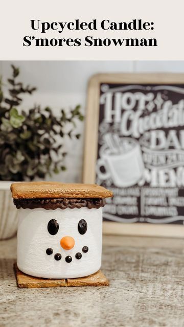 Anne Castro on Instagram: "Let’s upcycle those candle jars! 🍫✨☃️ Am I crazy for DIYing Christmas Decor this early? Maybe 🫣 But when inspiration calls, you answer! We have so many leftover candle jars that I felt the need to make something out of them. This felt like the perfect addition to my Hot Chocolate Bar 🥰" Upcycle Glass Candle Jars, Oui Glass Jar Ideas, Candle Upcycle Ideas, Things To Do With Candle Jars, Bath And Body Works Candle Jars Reuse, Crafts With Candle Jars, Bath And Body Works Candle Lids Reuse, Recycle Candle Jars Ideas, Old Candle Jars Reuse Ideas