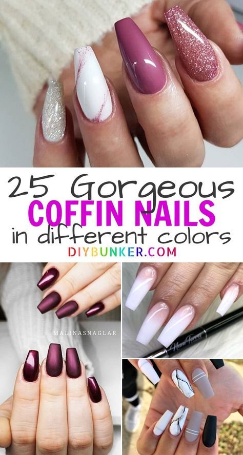 These short and long coffin nails designs are perfect if you're looking to mix things up with your nails! My fave is the classy short french ombre. #nails #beauty #naildesigns Short French Ombre, Short French Ombre Nails, Long Coffin Nails Designs, French Ombre Nails, Short Coffin Nails Designs, Acrylic Nail Designs Coffin, Coffin Nail Designs, Long Coffin Nails, Blue Coffin Nails