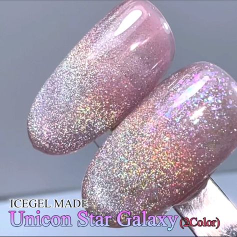 Unicorn Galaxy ( 2 Colors ) [IM1335~IM1336] : ICEGEL Best Gel Nail Polish, Galaxy Nails, Unicorn Colors, Shimmer N Shine, Nail Polish Collection, Color Powder, Gel Nail Polish, Beautiful Nails, 2 Colours