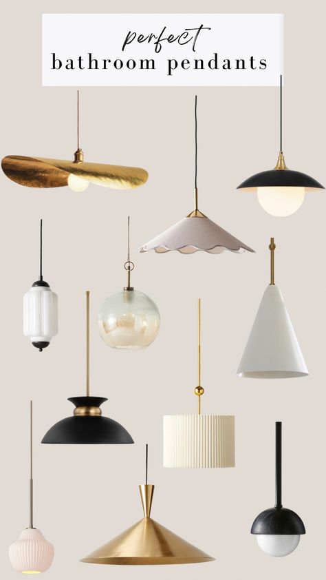 Giles 1 - Light Single Dome Pendant curated on LTK Bathroom Pendants Over Vanity, Pendant Vanity Lights, Pendant Lights Bathroom Vanity, Bathroom Pendant Lights Over Vanity, Light Over Tub, Bathroom Pendant Lights, Bathroom Hanging Lights, Bathroom Pendant, Bathroom Pendant Lighting