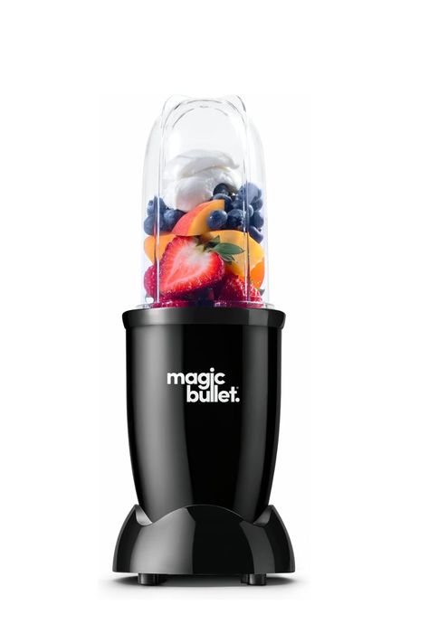 Magic Bullet 11-Piece Set Blender & Food Processor for Kitchen with Over 40 million Bullets sold! Make it fast by keeping it simple. Does any job in 10 seconds or Less! Hi-speed blender & mixer. 10 second recipe book included. Like your personal kitchen food processor & blender assistant. Do it all with hi-speed blender & mixer system. Chop, Mix, Blend, Whip, Grind, and Mince. Sauces And Dips, Video Sport, Blender Smoothie, Perfect Smoothie, Lip Rings, Smoothie Makers, Frozen Cocktails, Smoothie Blender, Magic Bullet