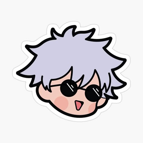 Gojou Satoru Chibi Sticker Jujutsu Kaisen by Vesperune | Redbubble Jujitsu Kaisen Chibi, Gojo Satoru Cute Chibi, Gojo Satoru Sticker, Jjk Stickers, Gojo Sticker, Chibi Gojo, Cute Anime Stickers, Jujutsu Kaisen Sticker, Chibi Stickers