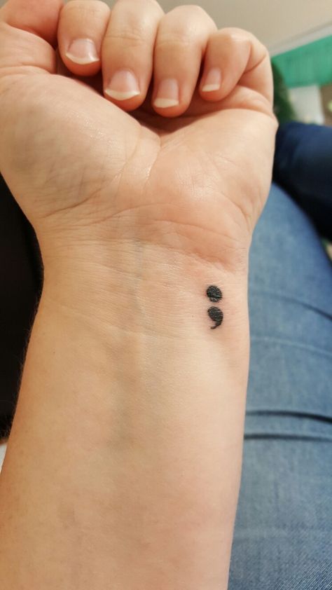 Semicolon tattoo. My story is not over yet. There is more to come. 2025 Outfit, Semicolon Tattoo, More To Come, Delicate Bracelet, Tattoo Ideas, Tattoos, Photography