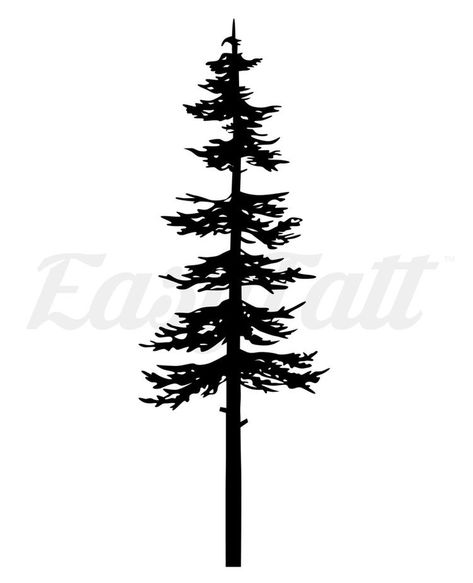 4 Pine Tree Tattoo, Pine Tree Silhouette Tattoo, Pine Tree Outline, Tri Tattoo, Arborist Climbing Trees, Tree Silhouette Tattoo, Tattoo Care Instructions, Silhouette Tree, Pine Tree Silhouette