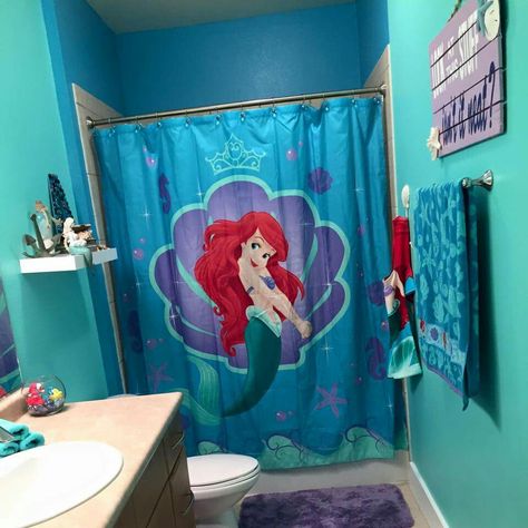 Arial  bathroom Ariel Bathroom Decor, Little Mermaid Bathroom Ideas, Mermaid Bathroom Kids, Mermaid Bathroom Ideas, Mermaid Themed Bathroom, Ariel Bathroom, Little Mermaid Bedroom, Little Mermaid Bathroom, Little Mermaid Room