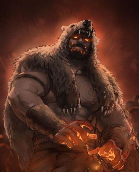 Bear Pelt Cloak, Cloaked Man Art, Bear Totem, Fantasy Story Ideas, Path Of Exile, Bear Man, Alien Concept Art, Dnd Art, Bear Art