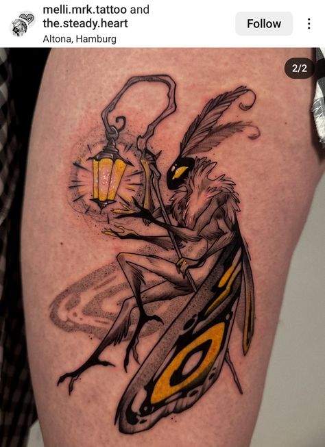 Moth Tattoo For Men, Mothman Doodle, White Color Tattoo, Cryptid Tattoo Ideas, Moth Man Tattoo, Dark Moth Tattoo, Mothman Drawing, Mothra Tattoo, Cryptid Tattoos