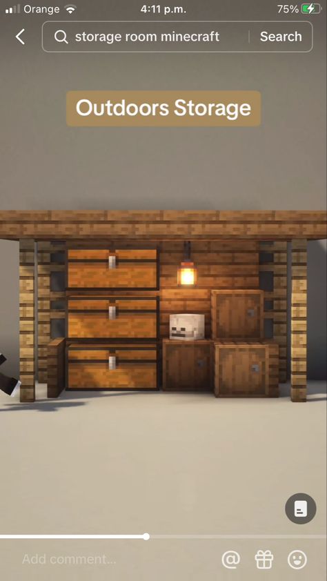 Minecraft Outdoor Storage, Minecraft Storage, Minecraft Commands, Minecraft Wall, Minecraft Banners, Minecraft Builds, Outdoor Storage, Banners, Minecraft