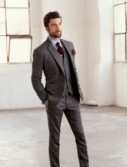 sign us up. #wedding #groom  Mango Fall/Winter 2013 Mens Tweed Suit, Look Formal, Wedding Suits Groom, Slim Fit Suits, Tweed Suits, Sharp Dressed Man, Groom Suit, Fitted Suit, Wedding Suits Men