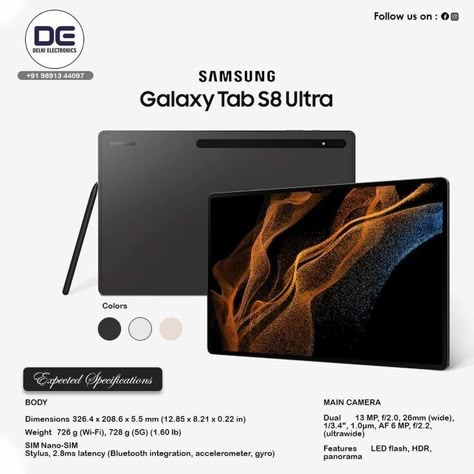 Samsung Galaxy S8 Ultra, Samsung Tab 8 Ultra, Samsung S8 Ultra Tablet, Samsung Galaxy S8 Tablet, Samsung S8 Ultra, Samsung Tab S8 Ultra, Samsung Tab S8, S8 Ultra, Samsung Galaxy Tab S