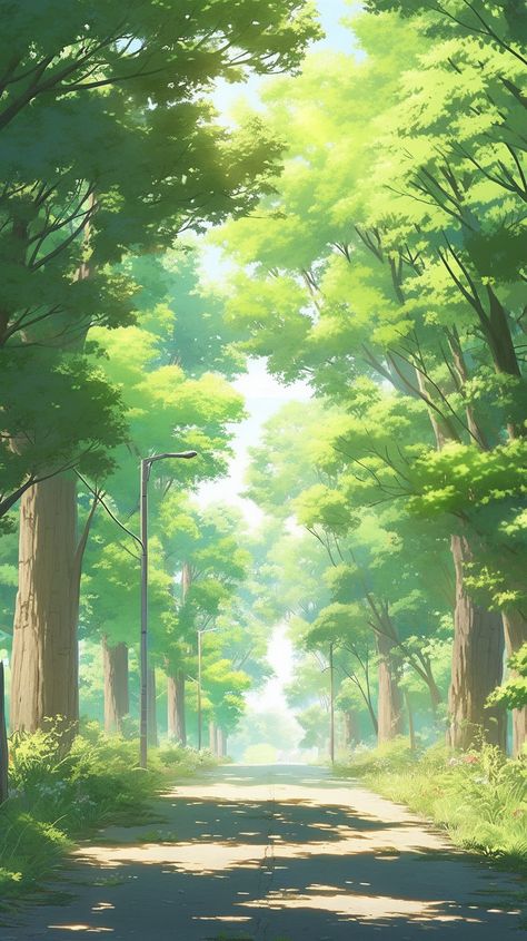 #animewallpaper #trees #mobilewallpaper #freewallpaper Cute Trees Wallpaper, Anime Tree, Village Road, Trees Wallpaper, Tree Wallpaper, Free Wallpaper, Mobile Wallpaper, Cool Wallpaper, Drawing Ideas