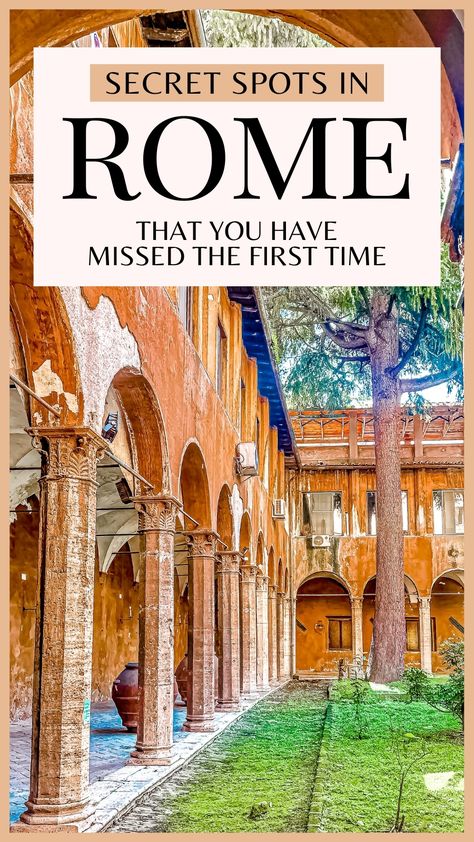 40+ Secret Places in Rome and Hidden Gems You've Never Seen Rome On A Budget, Best Food In Rome, Rome Bucket List, Places In Rome, Free Things To Do In Rome, Most Beautiful Churches, Beautiful Neighborhoods, Rome Winter, Rome Aesthetic