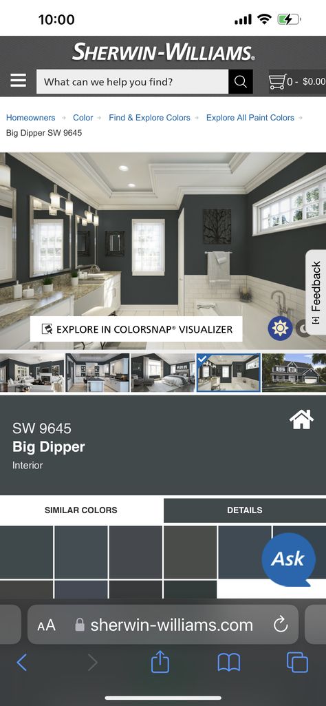 Sherwin Williams Big Dipper, Laundry Room Colors, Trending Paint Colors, Big Dipper, Door Color, Home Trends, Sherwin Williams, Historic Homes, Room Colors