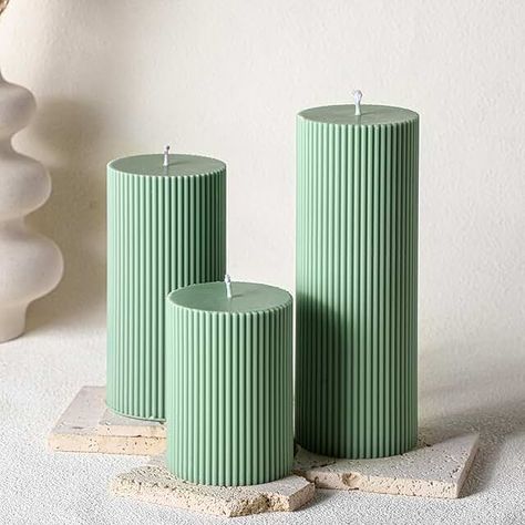 Amazon.com: Sage Green Room Decor Aesthetic Green Room Decor Aesthetic, Room Decor From Amazon, Sage Green Room Decor, Living Room Sage Green, Living Room Sage, Ribbed Candles, Room Sage Green, Sage Green Room, Sage Green Home