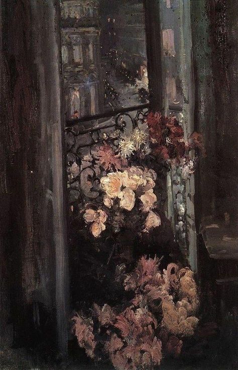 Parisian Balcony, Balcony, Vase, Flowers