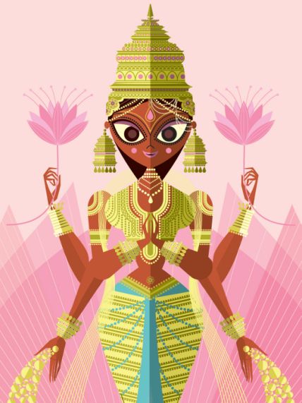 Indian Illustration, Toy Story 3, Pop Art Wallpaper, Goddess Lakshmi, Wall E, Indian Art Paintings, Hindu Deities, God Art, Indian Gods