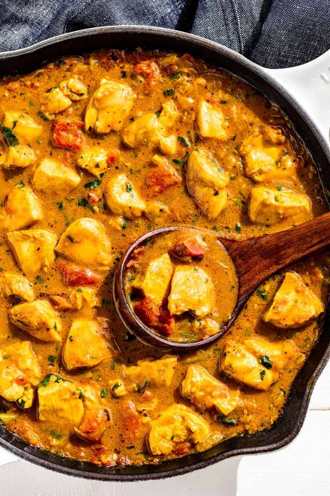 Easy Chicken Curry - Get Inspired Everyday! Mild Chicken Curry, Indian Curry Chicken, Easy Chicken Curry Recipe, Simply Organic Spices, Quick Chicken Curry, Chicken Curry Recipe Easy, Roasted Broccoli Recipe, Indian Cookbook, Chicken Curry Recipe