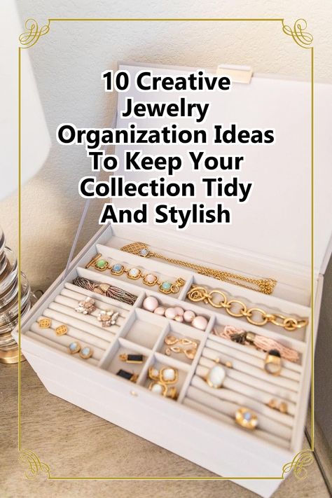 Discover 10 creative jewelry organization ideas to keep your collection tidy and stylish. From DIY storage solutions to innovative display techniques, this guide will help you transform your space while showcasing your favorite pieces. Say goodbye to tangled necklaces and lost earrings! Elevate your jewelry organization game and enjoy a clutter-free, elegant display that makes it easy to find the perfect accessory for any outfit. How To Organize Your Jewelry, Display Techniques, Jewelry Organization Ideas, Tangled Necklace, Amazon Jewelry, Store Jewelry, Organization Solutions, How To Organize, Jewelry Stand