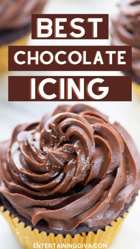 Best Chocolate Icing, Best Chocolate Frosting Recipe, The Best Chocolate Frosting, Best Chocolate Frosting, Icing Recipe For Cake, Icing A Cake, Chocolate Icing Recipes, Chocolate Chip Frosting, Milk Chocolate Frosting