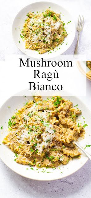 Mushroom Ragù Bianco (White Bolognese) |Euphoric Vegan White Ragu, Vegan Mushroom Ragu, Mushroom Bolognese, Mushroom Ragu, Vegan Pasta Dish, Dried Mushrooms, Vegan Pasta, Winter Food, How To Cook Pasta