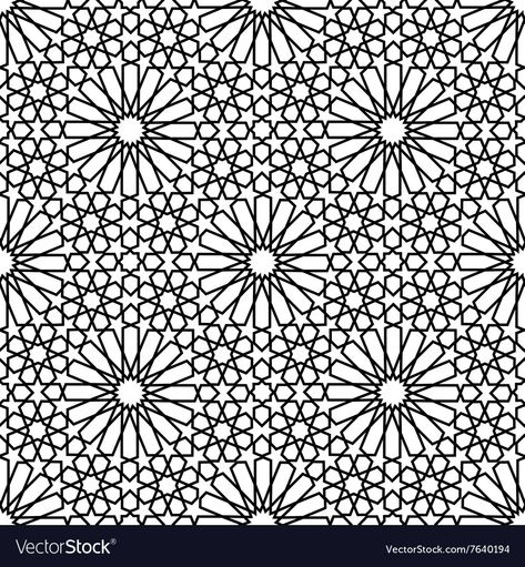 Ramadan Pattern, Texture Black And White, Egyptian Pattern, Ornamental Vector, Moroccan Zellige, Contemporary Graphic Design, Black Mosaic, Geometric Ornament, Traditional Ornaments