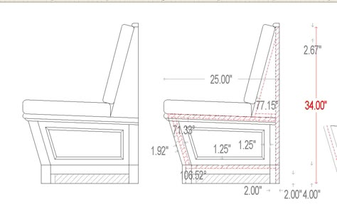 Click pictures below to see the blog post. Built In Kitchen Bench, Banquette Dimensions, Kitchen Booths, Banquette Design, Bench Seating Kitchen, Bench Dimensions, Banquet Seating, Kitchen Banquette, Kitchen Seating