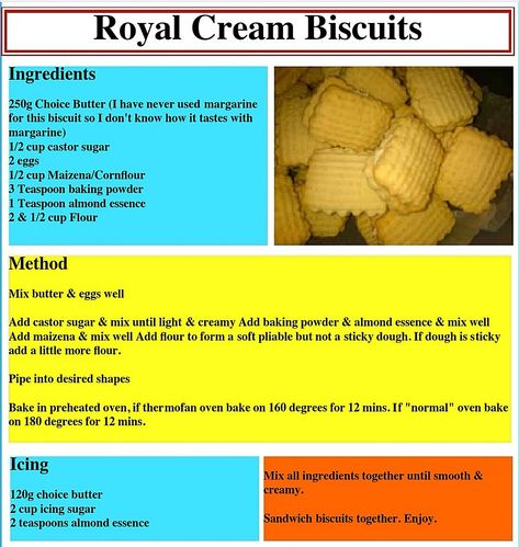 Royal Creams Biscuits, Royal Cream Biscuits Recipe, Cream Biscuits Recipe, Biscuit Rolls Recipes, Best Biscuit Recipe, Butter Cookie Recipe Easy, Royal Recipe, Mexican Sweet Breads, Recipe Paper