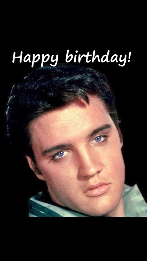 Elvis Presley Birthday, Happy Birthday Verses, Elvis Birthday Party, Happy Birthday Elvis, Christian Birthday Wishes, Cool Happy Birthday Images, Birthday Images Funny, Elvis Birthday, Happy Birthday Music