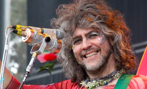 Wayne Coyne, The Flaming Lips, Flaming Lips, Makeup Designs, Pretty People, A Couple, Dreadlocks, Guitar, Lips