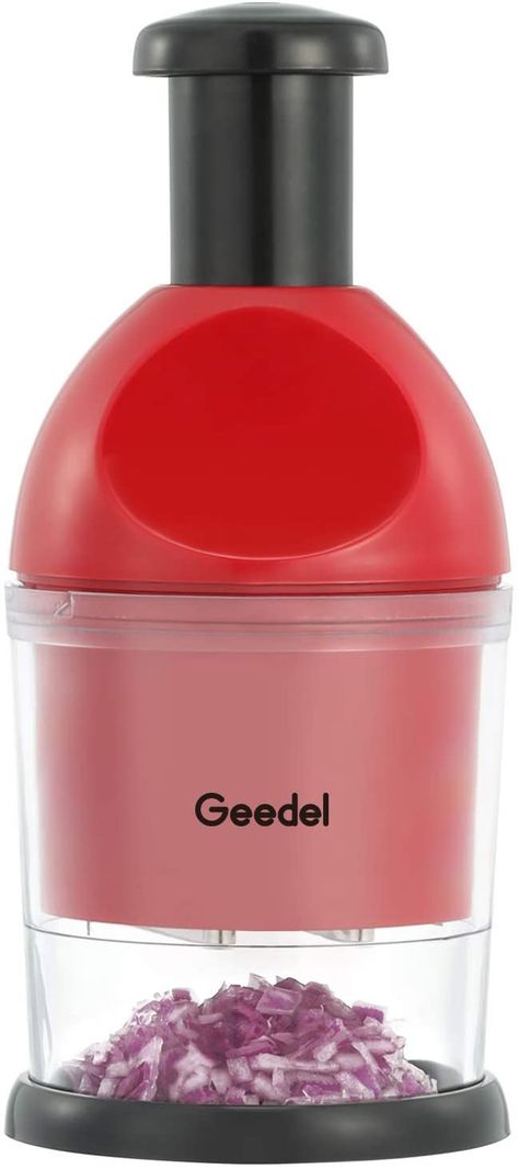 Amazon.com: Geedel Food Chopper, Easy to Clean Manual Hand Vegetable Chopper Dicer, Dishwasher Safe Slap Onion Chopper for Veggies Onions Garlic Nuts Salads: Home & Kitchen Hand Chopper, Prep Food, Amazon Kitchen Must Haves, Onion Chopper, Cooking Challenge, House Essentials, Vegetable Chopper, The Onion, Cheese Grater