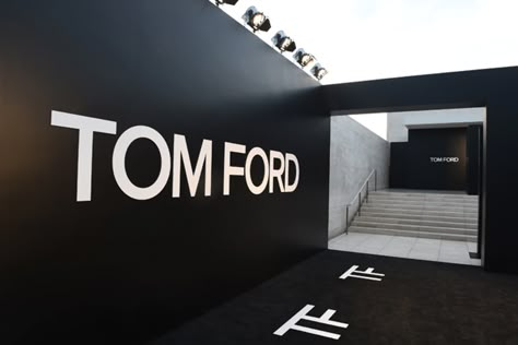 Inside Tom Ford's First West Coast Fashion Show | BizBash Entrance Pavilion, Carpet Runners For Stairs, Dining Chair Makeover, Runners For Stairs, Two Paths, Event Entrance, Corporate Event Design, Step And Repeat, West Coast Fashion