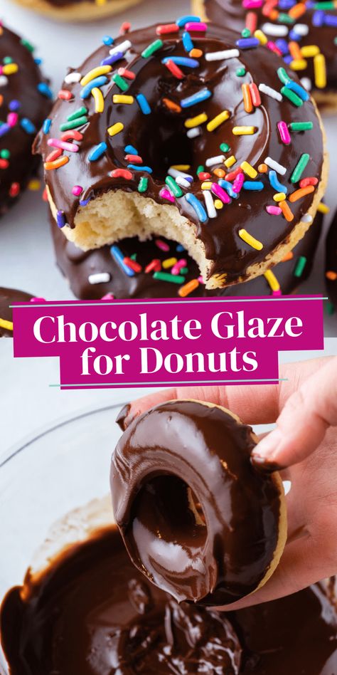 Chocolate Donut Icing Recipe, Chocolate Frosted Donut, Chocolate Glaze For Donuts Recipe, Donut Chocolate Glaze, Chocolate Donut Glaze, Donut Glaze Recipe, Chocolate Glazed Donuts Recipe, Donut Glaze Recipes, Donut Maker Recipes