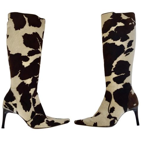 Dolce & Gabbana - Vintage Dolce Gabbana Fitted Boots Animal Print Italian Leather Rave Outfits Diy, Animal Print Boots, Animal Print Shoes, Vintage Heels, Shoe Wishlist, B Fashion, Stefano Gabbana, Boot Print, Stiletto Pumps