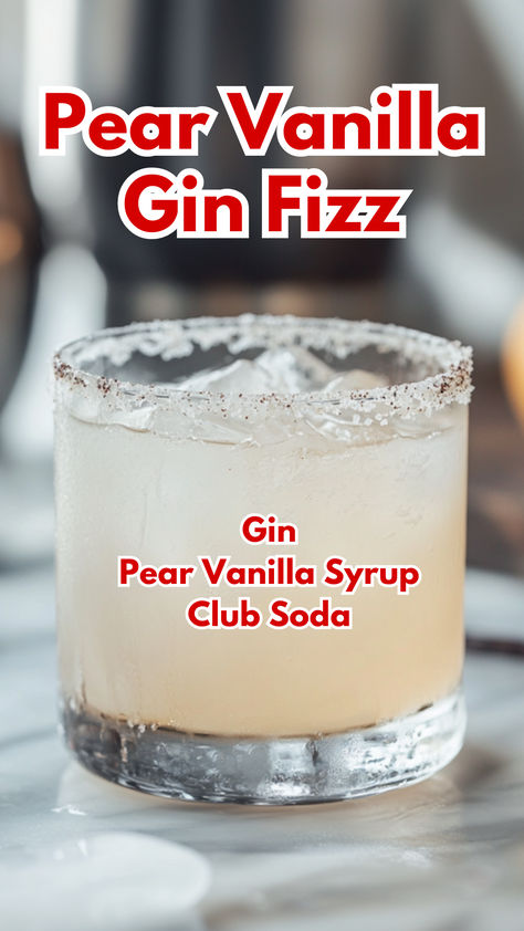 Pear Vanilla Gin Fizz