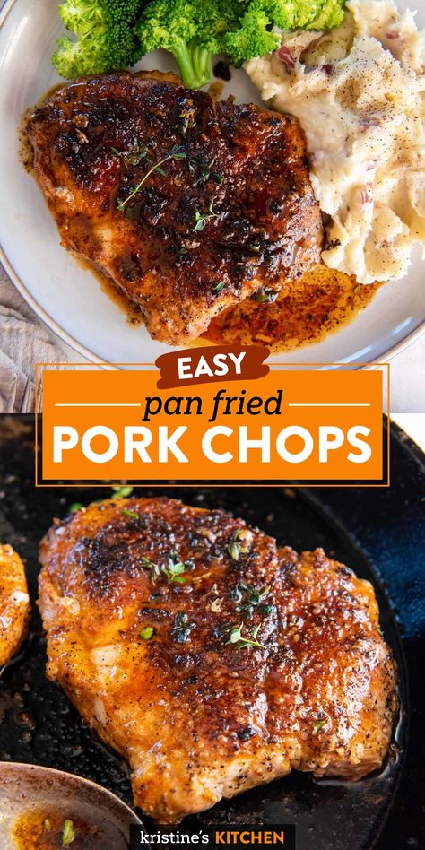 Butterfly Pork Chop Recipes, Center Cut Pork Chop Recipes, Thick Pork Chop Recipe, Fried Boneless Pork Chops, Pork Loin Chops Recipes, Cook Pork Chops, Fried Pork Chop Recipes, Pan Fried Pork Chops, Boneless Pork Chop Recipes