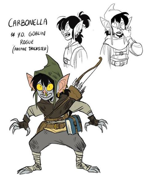 Goblin 5e Character, Dnd Characters Warlock, Goblin Clothes Dnd, Goblin Sorcerer Dnd, Dnd Goblin Aesthetic, Half Goblin Half Human, Goblin Rogue Dnd, Goblin Oc Male, Goblin Adventurer