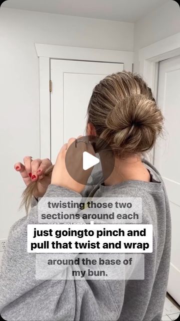 WIMBERLY’S | BEAUTY BAR on Instagram: "Want a big bun but you have fun hair? Here’s an easy hack for you! 🎥 @laineyostrom 
-
#messybuntutorial #lowbun #lowbunhairstyle #lowbuns #lowmessybun #messybunhairstyle #finehair #finehairstyles #thinhair #hairhack" How To Bun Long Hair, Low Bun Long Hair Tutorial, How To Put Your Hair In A Bun, Easy Bun For Long Hair, Easy Hair Buns For Long Hair, How To Do A Bun With Long Hair, Low Bun Long Hair, Easy Buns For Long Hair, Easy Messy Buns