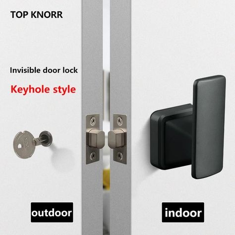 Invisible Door Handle Lock | Hidden Door Handle Zinc Alloy | Hidden Handles Locks Door - Handlesets - Aliexpress Hidden Door Handle, Hidden Lock, Invisible Doors, Indoor Door, Golden Background, Door Handle Sets, Indoor Doors, Hidden Door, Dream Living