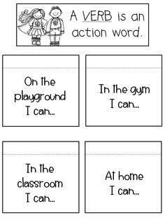 Interactive notebook verbs FREEBIE Verbs For Kindergarten, Verbs Kindergarten, Verbs Activities, Interactive Writing, Interactive Journals, 1st Grade Writing, First Grade Worksheets, First Grade Writing, Nouns And Verbs