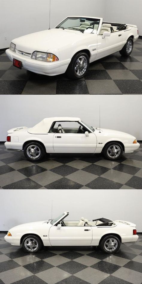 Ford Fox, Mustang Lx, 1993 Ford Mustang, Fox Body Mustang, Hummer Cars, Ford Mustang Convertible, Mustang Convertible, A Pony, White Car