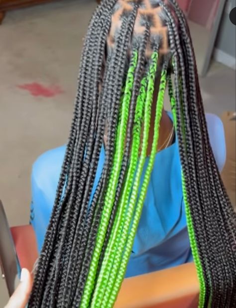 Braided Hairstyles Middle Part, Hairstyles Middle Part, 2 Braids Hairstyles, Braids Hairstyles For Black Women, Kids Box Braids, Short Box Braids Hairstyles, Peekaboo Hair, Braided Hairdo, Big Box Braids Hairstyles