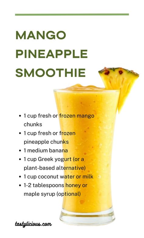 mango pineapple smoothie recipe mango smoothie recipe ideas pineapple smoothie recipe ideas juice cleanse ingredients green juice weight loss colon cleanse smoothie drink ideas Smoothies With Pineapple Juice, Simple Smoothie Recipes For Kids, Pineapple Smoothie Recipes Fat Burning, Pineapple And Mango Smoothie, Healthy Mango Smoothie Recipes, Smoothies With Frozen Fruit, Colon Cleanse Smoothie, Mango Pineapple Smoothie Recipe, Pineapple Water Recipe