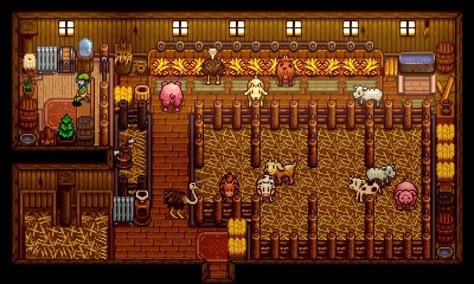 Moving Bed, Stardew Farms, Barn Layout, Stardew Valley Layout, Stardew Valley Tips, Stardew Valley Farms, Stardew Valley Fanart, Farm Layout, Arte Peculiar