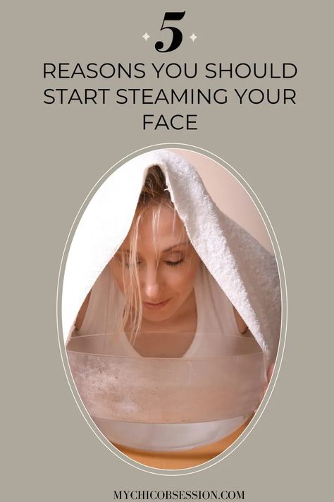 Facial steaming is one of the easiest (and cheapest) ways to treat yourself to an at-home spa experience because you really only need two things: heat and clean water. It’s known for helping with product absorption but what are some of its other benefits? Keep reading to find out the five skin benefits of facial steaming. How To Give A Facial At Home, Face Steaming Routine, Facial Steamer Routine, Ways To Treat Yourself, Steaming Your Face, Face Steaming, To Remove Blackheads, Facial Steaming, Home Spa Treatments