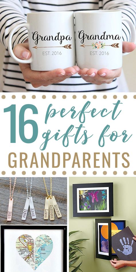 Adult parents and grandparents can be SO HARD to find gifts for! But this list of gift ideas for grandparents and parents is full of awesome ideas that will make it easy to find the perfect gift for your grandparents or parents. Gifts For Grandparents From Adults, Diy Gifts For Grandparents, Gift Ideas For Grandparents, Best Gifts For Grandparents, List Of Gift Ideas, Diy Gifts For Grandma, Grandparents Christmas, Cadeau Parents, Cadeau Diy