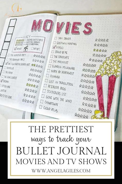 Movies and TV shows are my ultimate source of relaxation, especially as a busy individual. How can one unwind on a weekend without indulging in a movie or TV show? If you're considering watching something new soon, I recommend utilizing your bullet journal to keep track of your favorites. Yes, maintaining movie trackers is a trending practice! If you're seeking innovative ways to organize your bullet journal movies, I'd be delighted to share some fantastic ideas! Journal Movies List, Tv Show Journal Ideas, Bujo Watchlist, Bullet Journal Tv Show Tracker, Bujo Movies To Watch, Favorite Movies Journal, Bujo Movie Tracker, Tv Show Tracker Bullet Journal, Tv Shows Journal