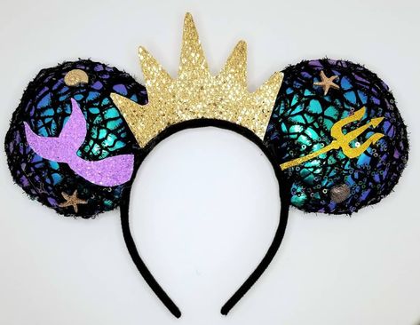 Mickey Mouse Ears, Disney Ears, Mickey Ears, The Little Mermaid, Crown Jewelry, Disney