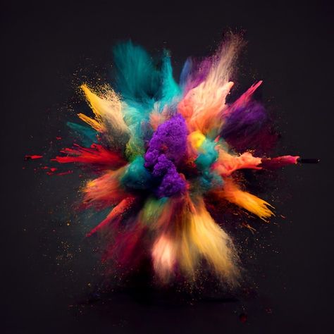 A colorful explosion of powder colorful ... | Premium Photo #Freepik #photo #rainbow-background #rainbow-wallpaper #rainbow-colors #colorful-colors Colorful Explosion, Powder Explosion, Books 2024, Rainbow Explosion, Collage Portrait, Color Explosion, Burning Love, Rainbow Background, Rainbow Wallpaper