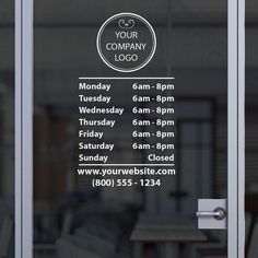 Business Hours Sign, Beauty Salon Design, Deco Salon, Window Signs, Tanning Salon, Salon Business, Office Shop, Salon Style, Store Hours